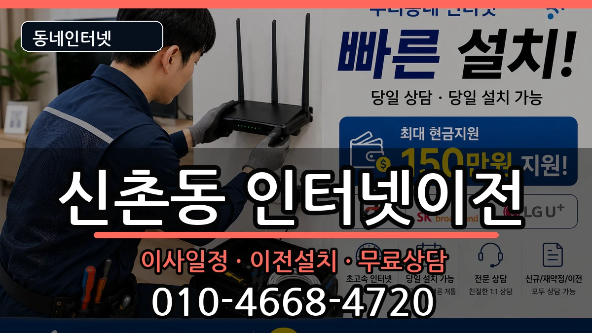서울특별시서대문구신촌동 인터넷TV결합 인터넷 설치 안내 이미지 3