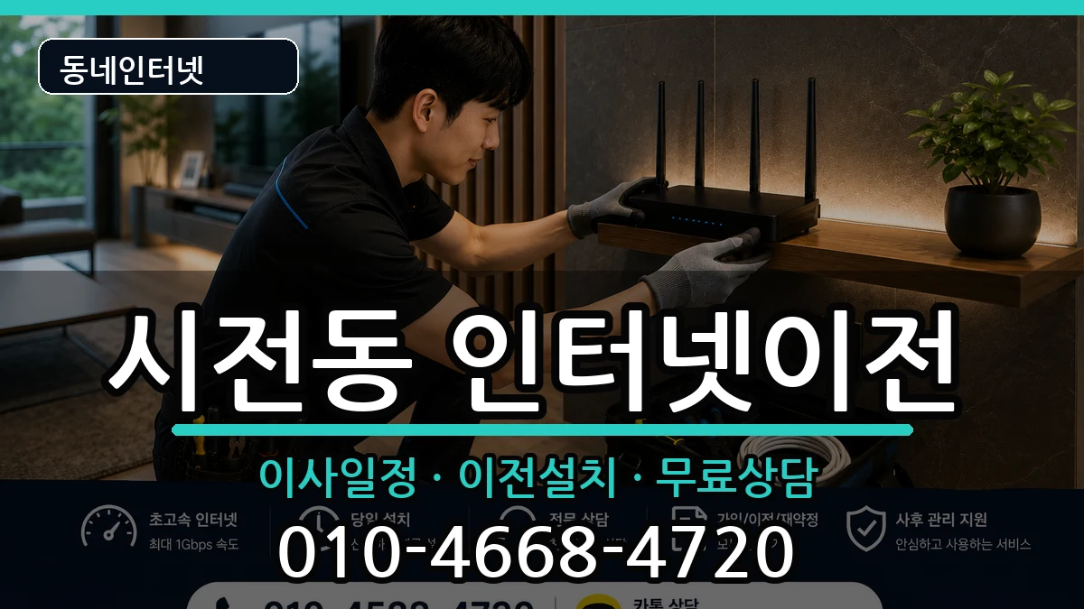 전라남도여수시시전동  인터넷이전 절차형
