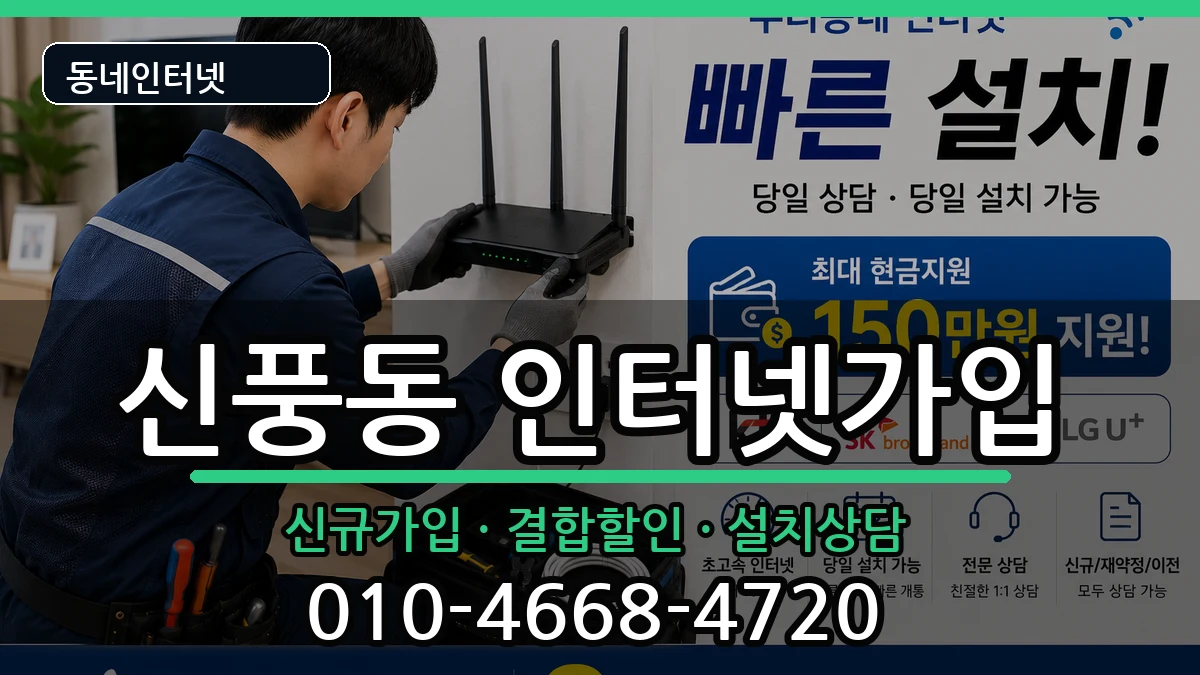 전북특별자치도군산시신풍동 인터넷가입 인터넷 설치 안내 이미지 2