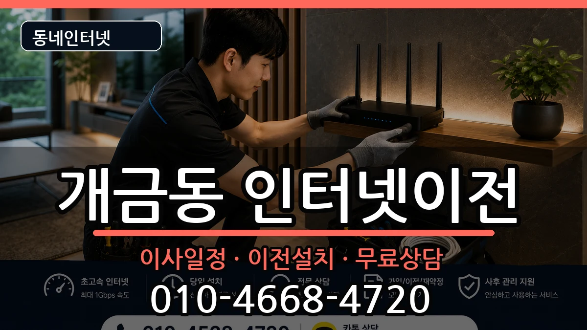 부산광역시부산진구개금동  인터넷이전 절차형