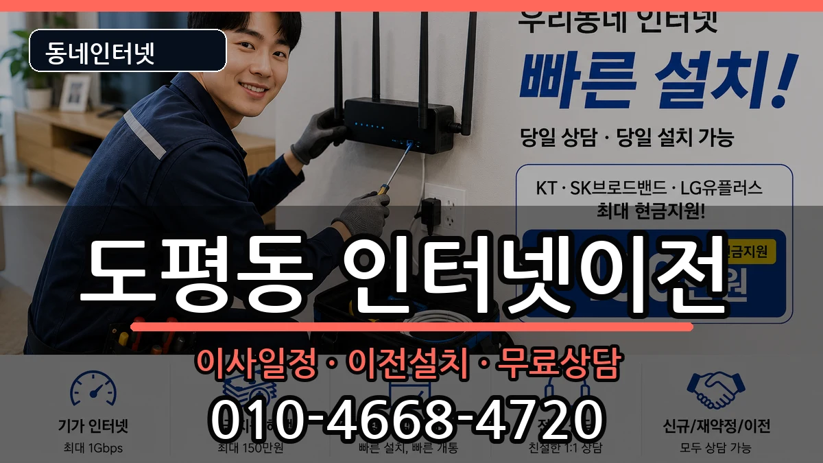 대구광역시동구도평동  기업인터넷 정보형