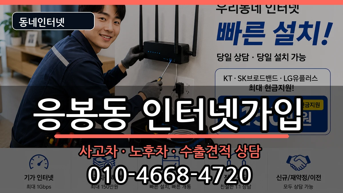 서울특별시성동구응봉동  인터넷가입 정보형
