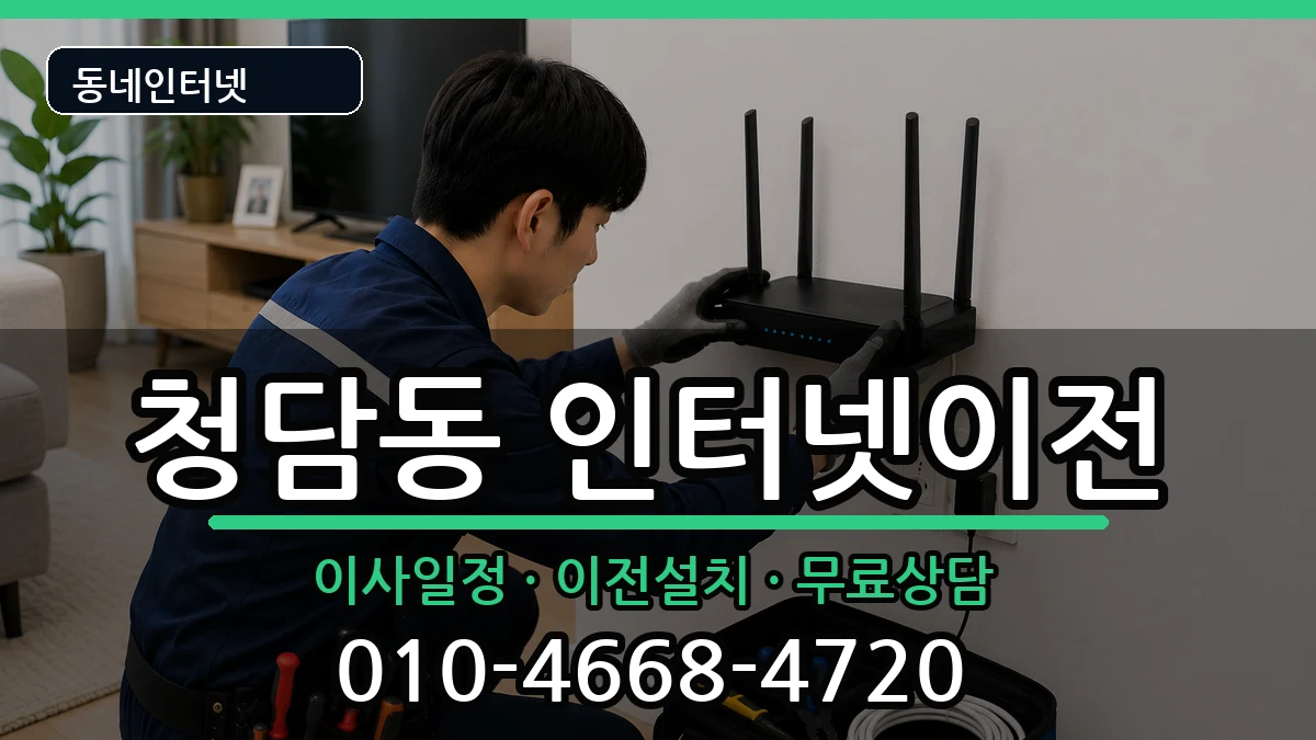 서울특별시강남구청담동 인터넷이전 인터넷 설치 안내 이미지 3
