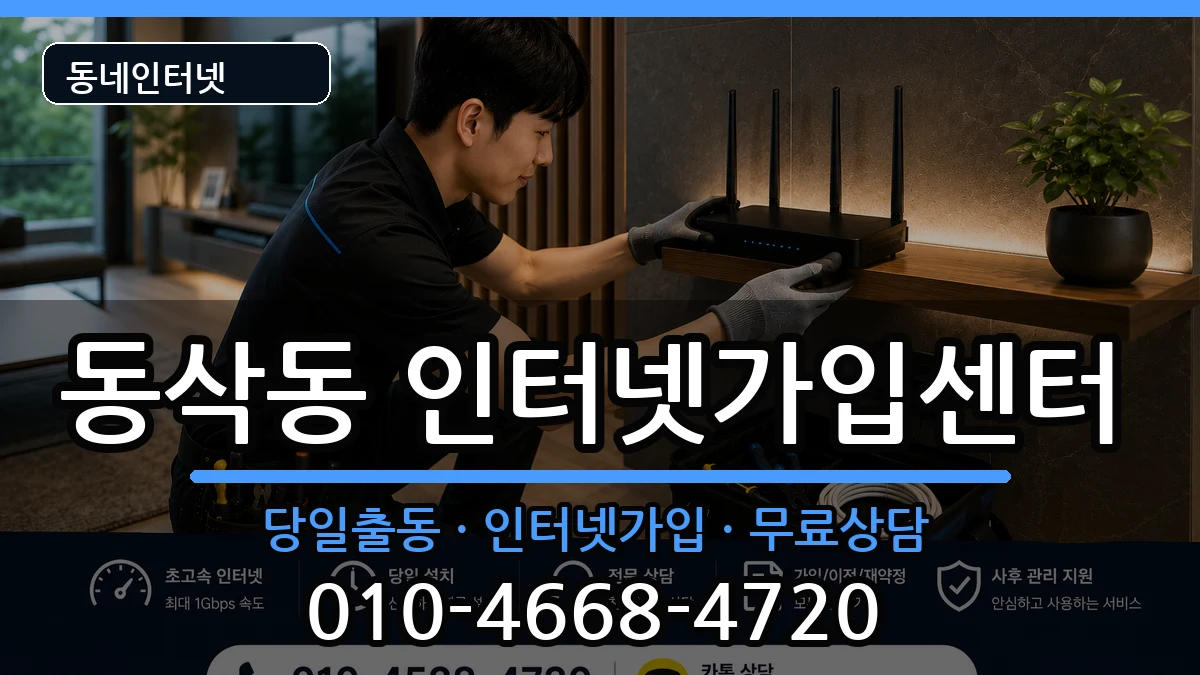 경기도평택시동삭동  인터넷설치 절차형