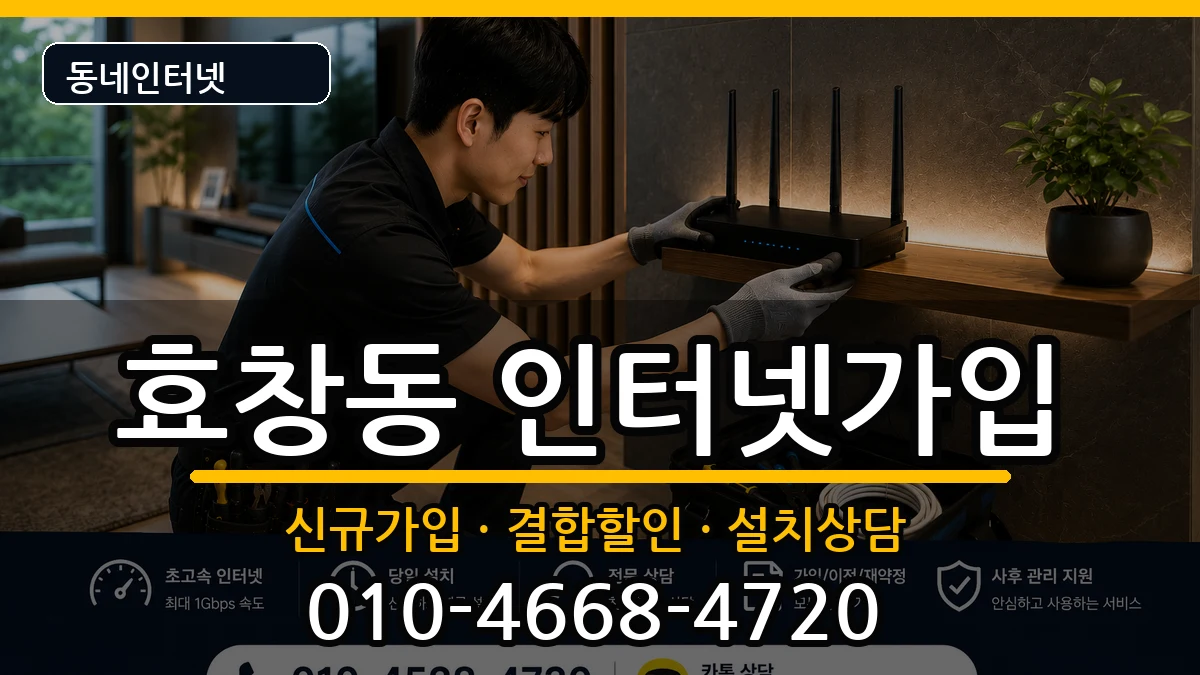 서울특별시용산구효창동  인터넷가입 절차형