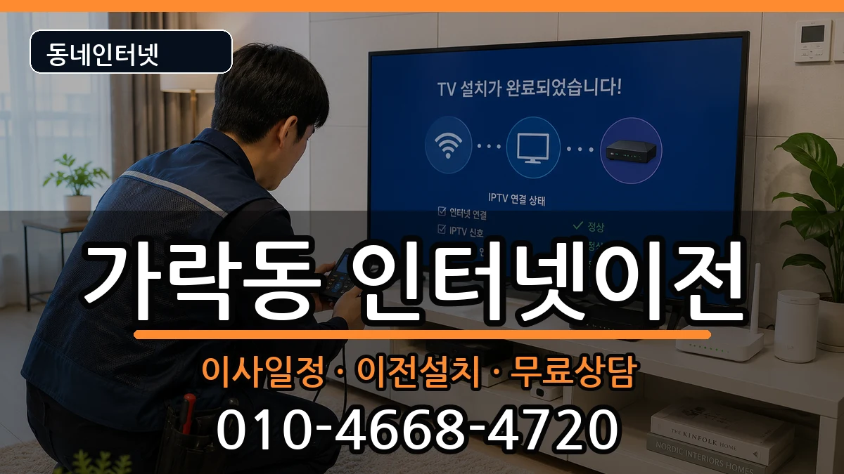 부산광역시강서구가락동 인터넷TV결합 인터넷 설치 안내 이미지 3