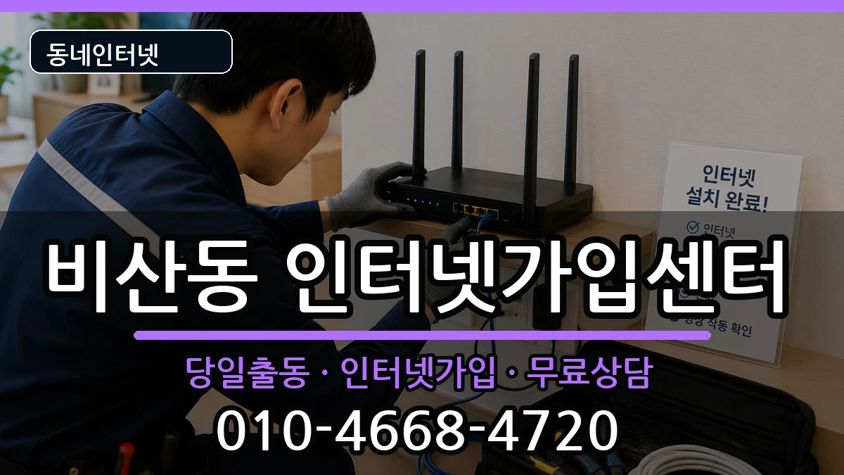 경기도안양시동안구비산동  인터넷설치 정보형
